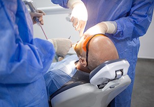 Patient in Jefferson getting dental implants